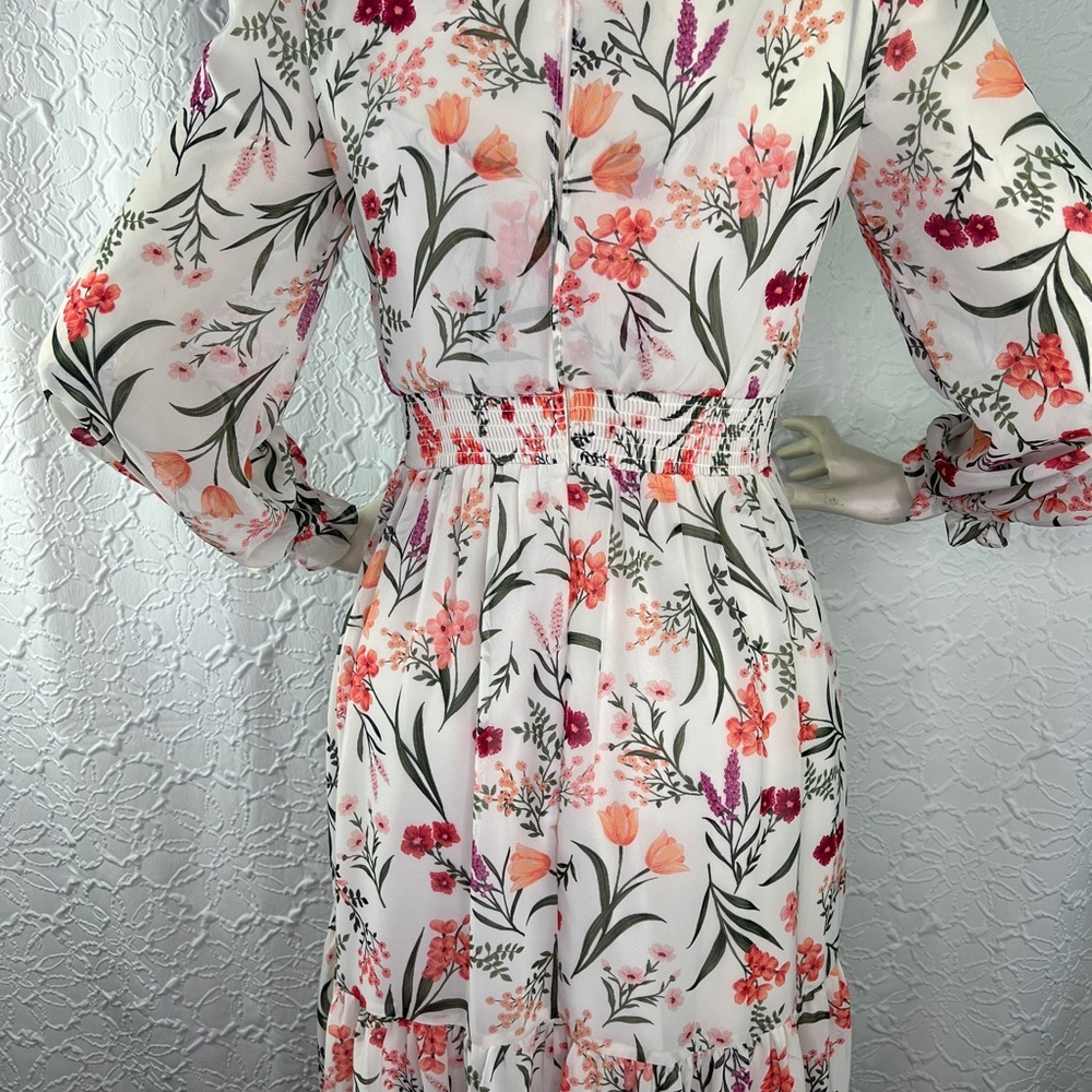 Eliza J Pink and White Floral Dress - Picture 12 of 13